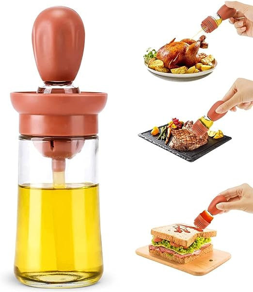 Mini Dispensador De Aceite + Cepillo